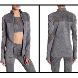 C&C California Grey zippered athletic top